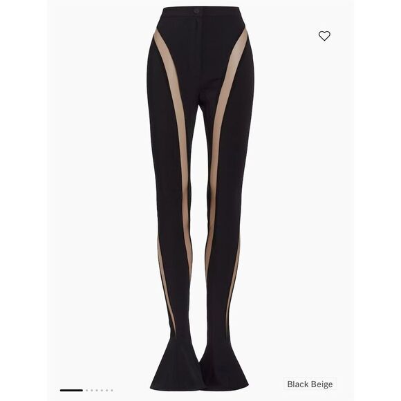 MUGLER Pants - Mugler Women's High-Rise Flare Pants Black Size 14 Party/Cocktail